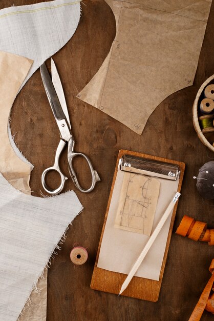 Tailoring items arrangement still life