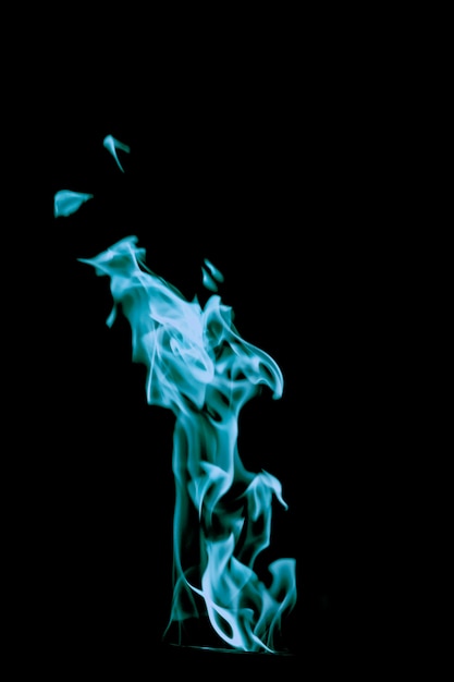 Free photo tall blue fire flame