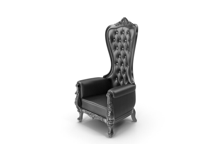  Tall throne chair black Premium Photo