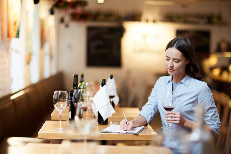 Free Photo tasting wine