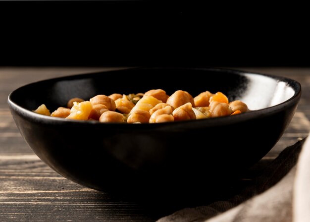 Tasty british bean stew in bowls