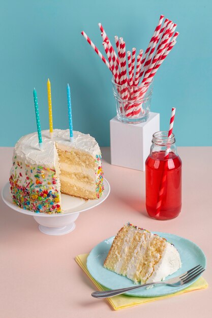 tasty cake arrangement high angle