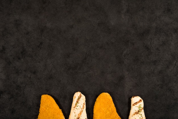 Free photo tasty chicken nuggets composition