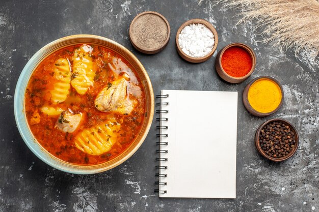 Tasty chicken soup with potato