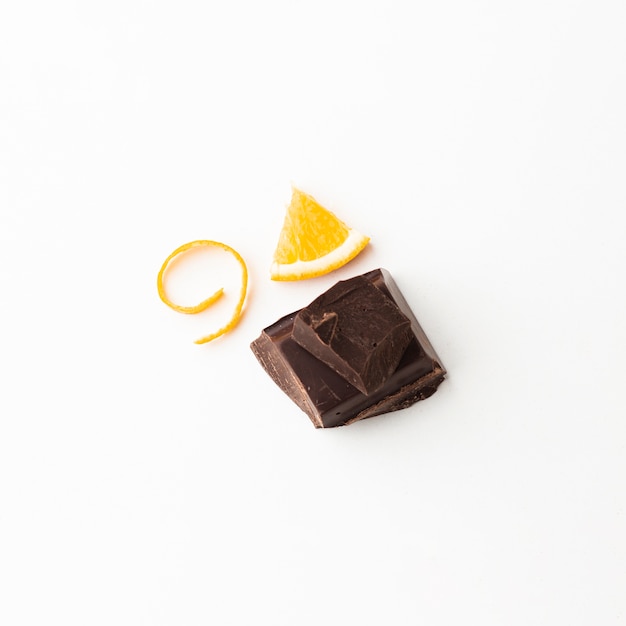 Tasty chocolate with orange