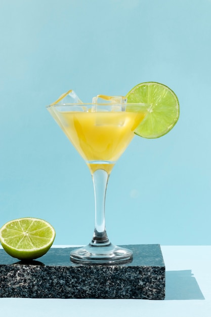 Tasty daiquiri drink with lime