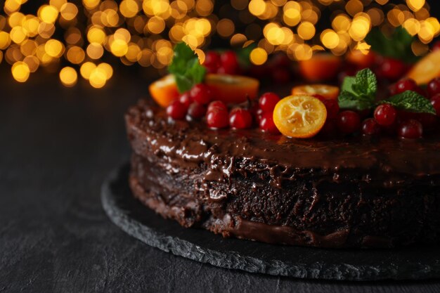 Вкусный десерт Шоколадный торт концепция вкусного десерта