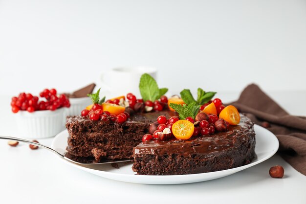 Tasty dessert Chocolate cake concept of delicious dessert