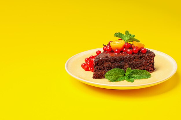 맛있는 디저트 맛있는 디저트의 초콜릿 케이크 개념