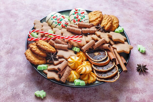 Tasty homemade Christmas cookies.