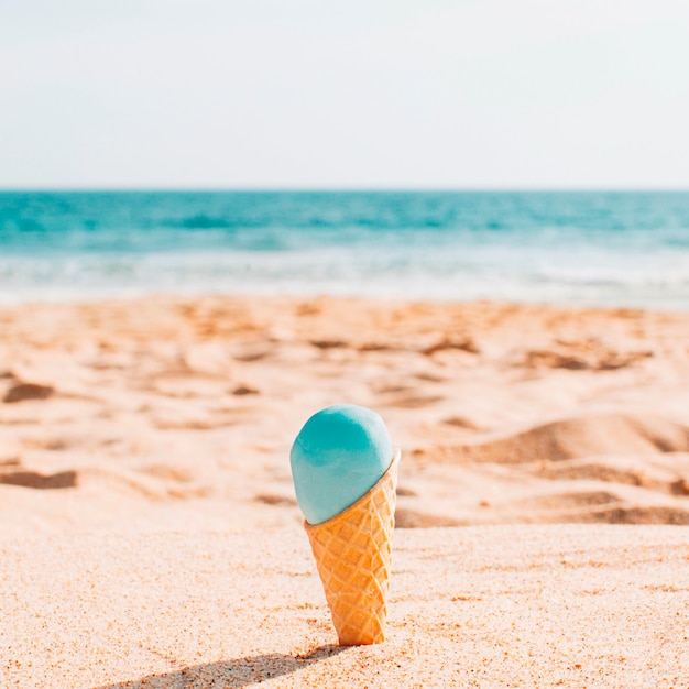 Tasty ice-cream in the beach