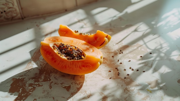 Free photo tasty  papaya still life