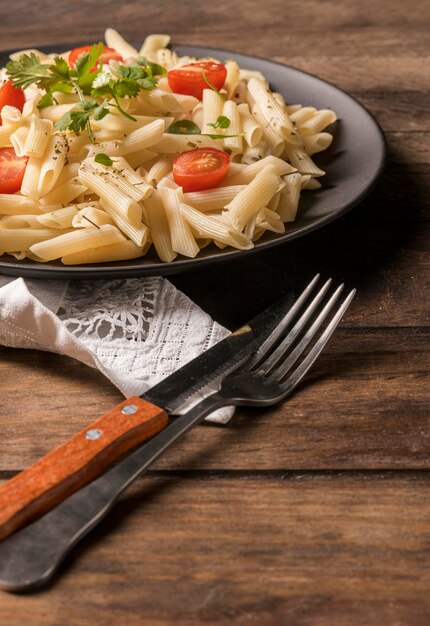 Tasty pasta with vegetables