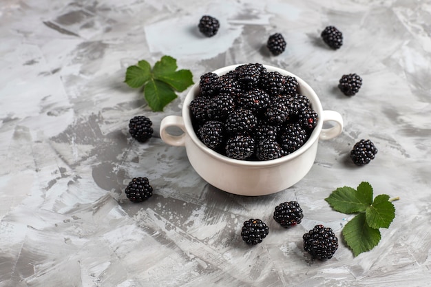 Tasty ripe sweet healthy blackberry.