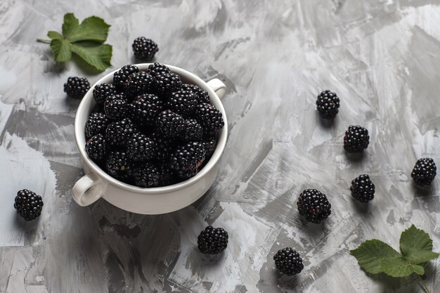 Tasty ripe sweet healthy blackberry.