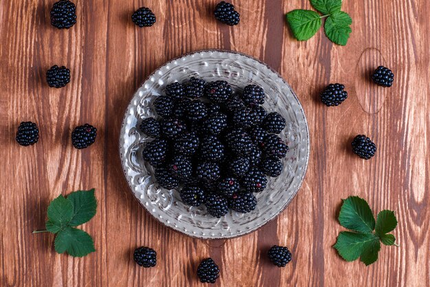 Tasty ripe sweet healthy blackberry.