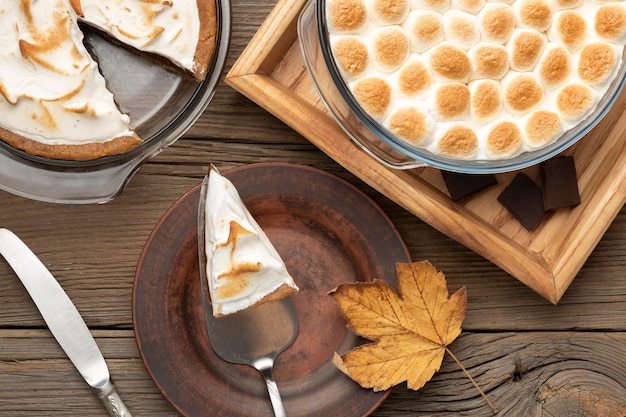 Free photo tasty s'mores dessert on table arrangement