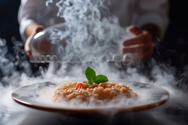 Бесплатное фото Вкусная еда, приготовленная в дыме.
