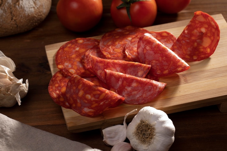 Free Photo tasty traditional chorizo assortment