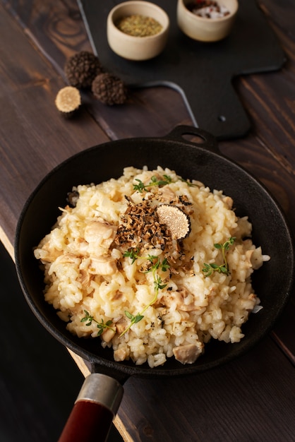 美味しいトリュフ料理のアレンジハイアングル