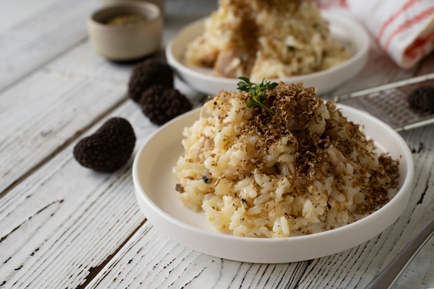 美味しいトリュフ料理のアレンジハイアングル