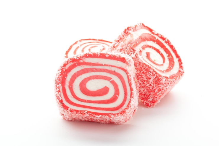 Free Photo tasty turkish delight isolated on white