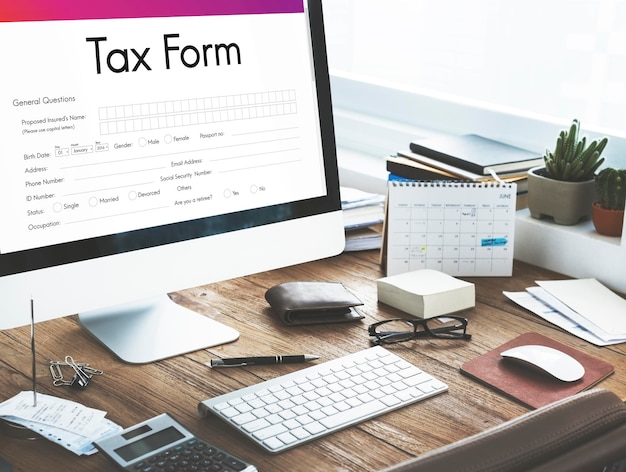 Tax Credits Claim Form Concept