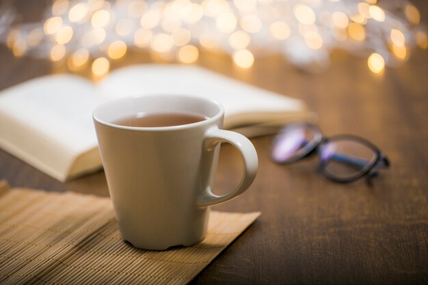 Tea and book