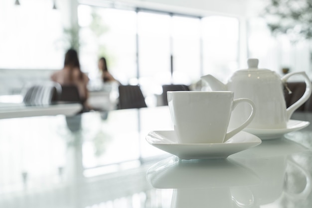 tea cup on the table