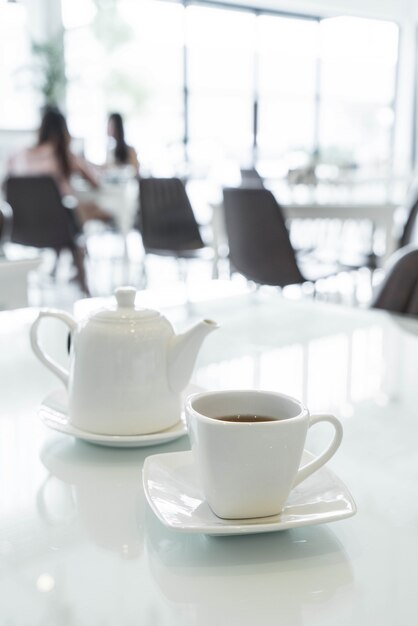 tea cup on the table