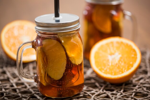 Tea in jars