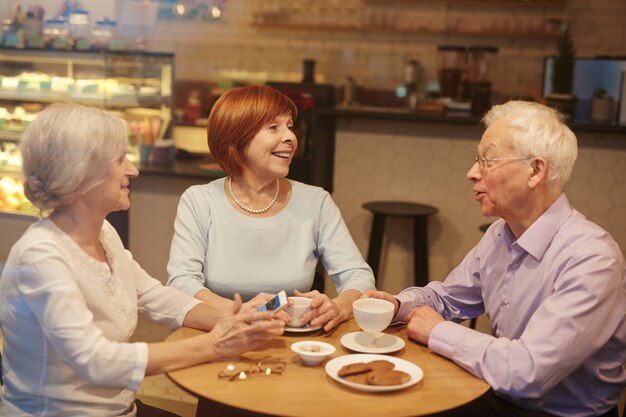 Tea-time in cafe