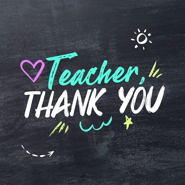 Free photo teacher appreciation concept with blackboard