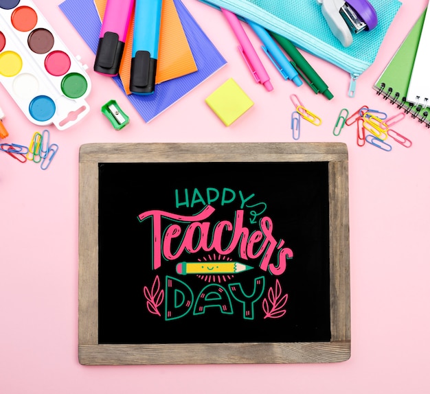 Free photo teacher's day congratulations