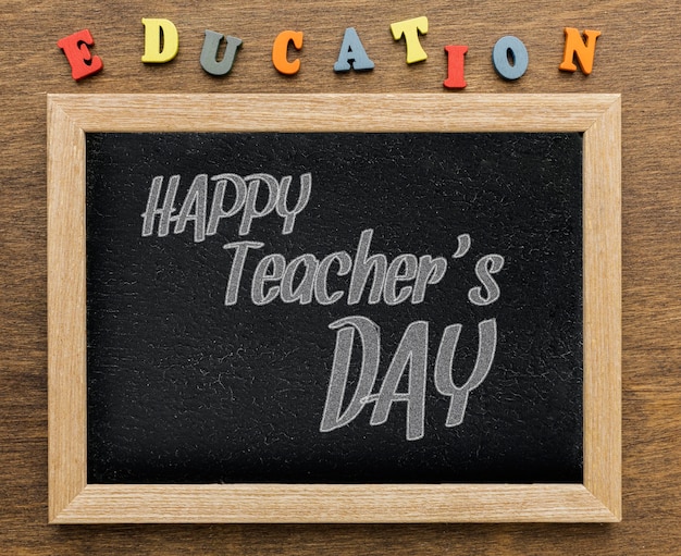 Free photo teacher's day congratulations