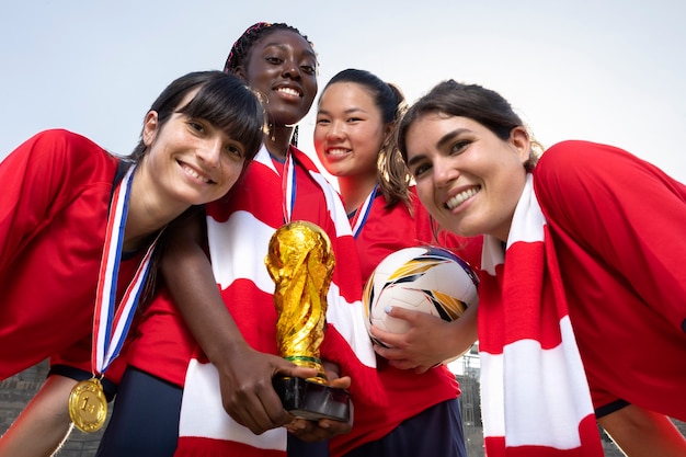 Team celebrating the win of silver cup