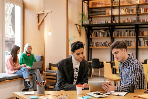 Team meeting for startups