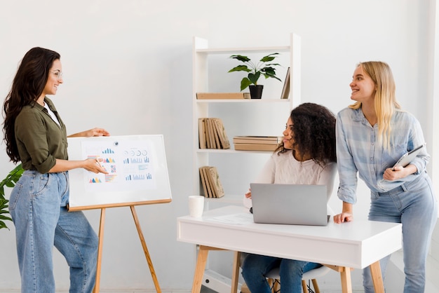 Free photo team work meeting with womens