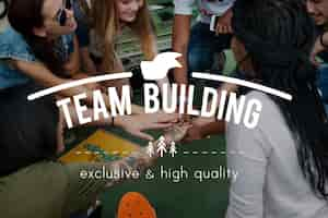 Foto gratuita word grafico di teamwork collaboration team