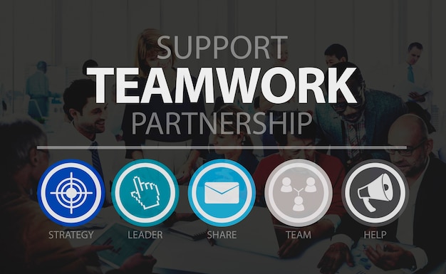 Foto gratuita teamwork support partnership partnership unity concept