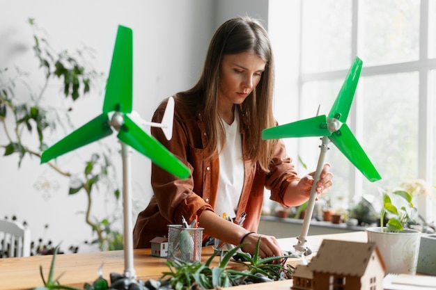 Free Photo tech people trying to achieve ambitious sustainability goals
