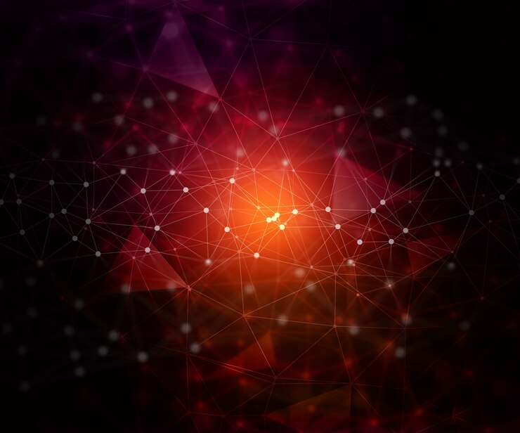 मुफ़्त फोटो techno background with connecting lines and dots