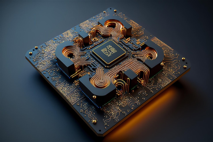 Free Photo technology circuit processor with microchip