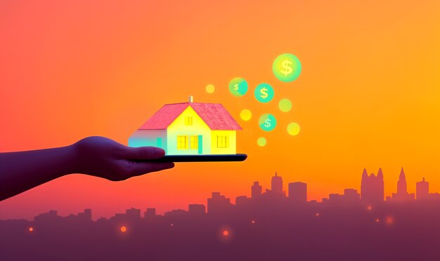 technology and hologram illustrated