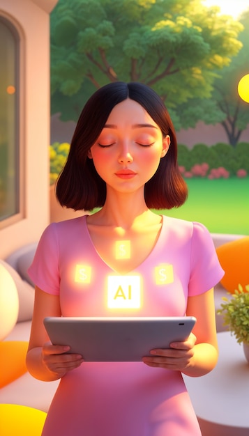 technology and hologram illustrated