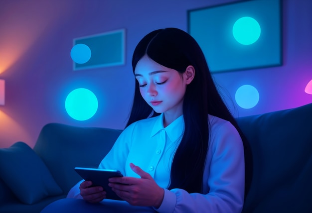 technology and hologram illustrated