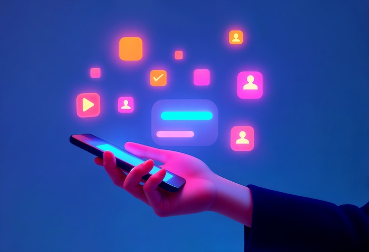 Free Photo technology and hologram illustrated