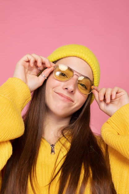 Teen girl portrait close up