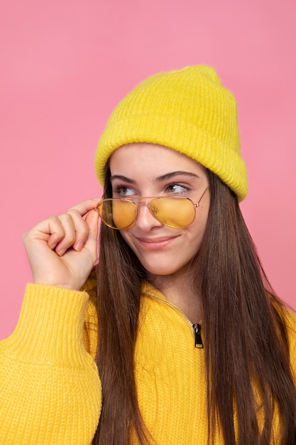 Teen girl portrait close up