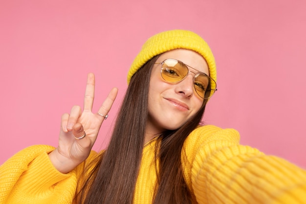 Teen girl portrait close up